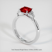 1.50 Ct. Ruby Ring, 14K White Gold 2
