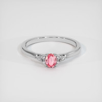 0.34 Ct. Sapphire Ring, 14K White Gold 1