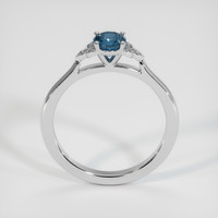 0.58 Ct. Greenish Blue Sapphire Ring, 14K White Gold 3