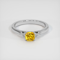 0.80 Ct. Sapphire Ring, 14K White Gold 1