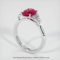 2.06 Ct. Sapphire Ring, 18K White Gold 2