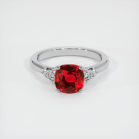 1.12 Ct. Ruby Ring, 18K White Gold 1