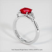 1.81 Ct. Ruby Ring, 18K White Gold 2