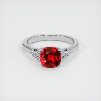 1.10 Ct. Ruby Ring, 18K White Gold 1