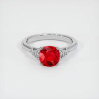 1.11 Ct. Ruby Ring, 18K White Gold 1