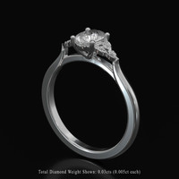 0.70 Ct. Sapphire Ring, 18K White Gold 2