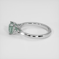 1.93 Ct. Bluish Green Sapphire Ring, 18K White Gold 4