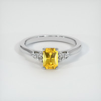 0.94 Ct. Sapphire Ring, 18K White Gold 1