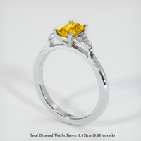 0.94 Ct. Sapphire Ring, 18K White Gold 2