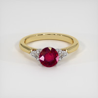 1.56 Ct. Ruby Ring, 14K White & Yellow 1