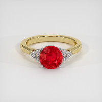 1.81 Ct. Ruby Ring, 14K White & Yellow 1