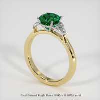 1.20 Ct. Emerald Ring, 18K White & Yellow 2