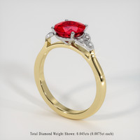 1.81 Ct. Ruby Ring, 18K White & Yellow 2