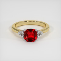 1.50 Ct. Ruby Ring, 18K White & Yellow 1