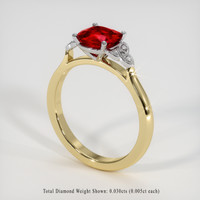 1.50 Ct. Ruby Ring, 18K White & Yellow 2