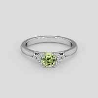 0.59 Ct. Yellowish Green Sapphire Ring, 10K Yellow Gold 1