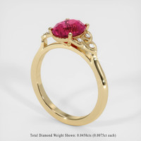 2.06 Ct. Purplish Pink Sapphire Ring, 14K Yellow Gold 2