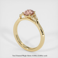 0.84 Ct. Sapphire Ring, 14K Yellow Gold 2