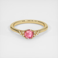 0.62 Ct. Padparadscha Sapphire Ring, 14K Yellow Gold 1