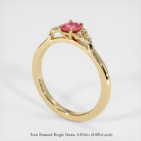 0.62 Ct. Padparadscha Sapphire Ring, 14K Yellow Gold 2