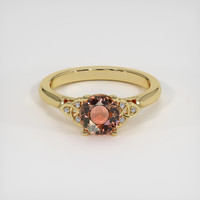 1.07 Ct. Padparadscha Sapphire Ring, 14K Yellow Gold 1