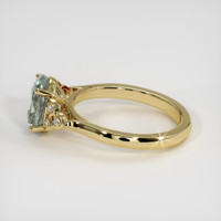 2.01 Ct. Bluish Green Sapphire Ring, 14K Yellow Gold 4
