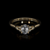 0.70 Ct. Sapphire Ring, 14K Yellow Gold 1
