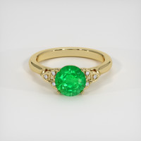 1.49 Ct. Emerald Ring, 18K Yellow Gold 1