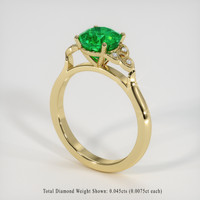 1.49 Ct. Emerald Ring, 18K Yellow Gold 2