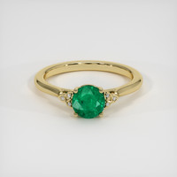 1.16 Ct. Emerald Ring, 18K Yellow Gold 1