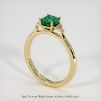 1.16 Ct. Emerald Ring, 18K Yellow Gold 2