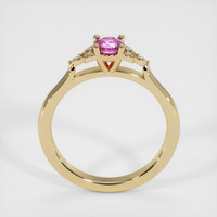 0.47 Ct. Pink Sapphire Ring, 18K Yellow Gold 3
