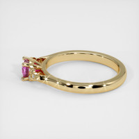 0.47 Ct. Pink Sapphire Ring, 18K Yellow Gold 4