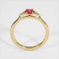 0.62 Ct. Padparadscha Sapphire Ring, 18K Yellow Gold 3