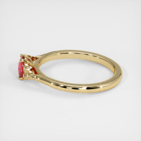 0.62 Ct. Padparadscha Sapphire Ring, 18K Yellow Gold 4