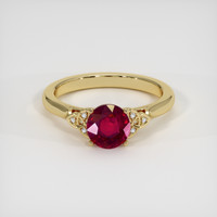 1.56 Ct. Ruby Ring, 18K Yellow Gold 1