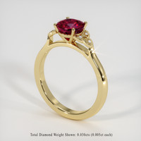 1.56 Ct. Ruby Ring, 18K Yellow Gold 2