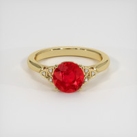 1.81 Ct. Ruby Ring, 18K Yellow Gold 1