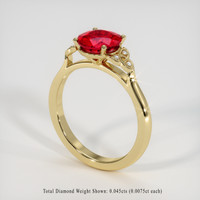 1.81 Ct. Ruby Ring, 18K Yellow Gold 2