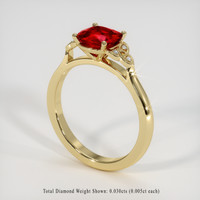 1.50 Ct. Ruby Ring, 18K Yellow Gold 2