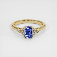 1.24 Ct. Blue Sapphire Ring, 18K Yellow Gold 1