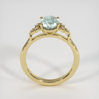 2.01 Ct. Bluish Green Sapphire Ring, 18K Yellow Gold 3