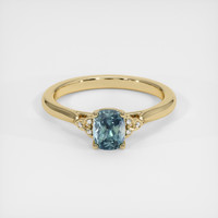 0.92 Ct. Sapphire Ring, 18K Yellow Gold 1