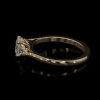 0.70 Ct. White Sapphire Ring, 18K Yellow Gold 4