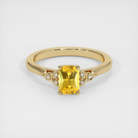 0.94 Ct. Yellow Sapphire Ring, 18K Yellow Gold 1