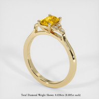 0.94 Ct. Yellow Sapphire Ring, 18K Yellow Gold 2