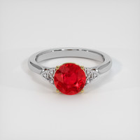 1.81 Ct. Ruby Ring, 14K Yellow & White 1