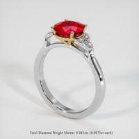 1.81 Ct. Ruby Ring, 14K Yellow & White 2