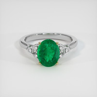 1.75 Ct. Emerald Ring, 18K Yellow & White 1