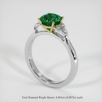 1.20 Ct. Emerald Ring, 18K Yellow & White 2